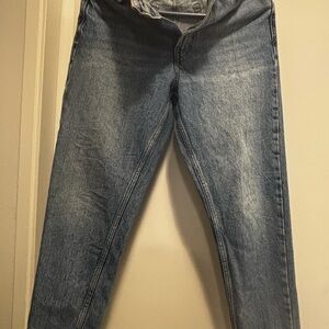 Topshop Light Blue Straight Jeans